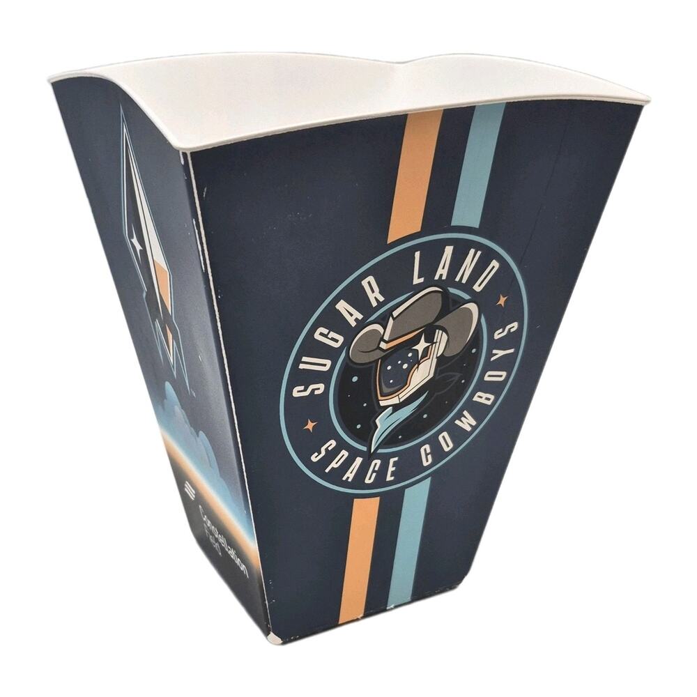 Sugar Land Space Cowboys Popcorn Bucket Blue Gold 9.5x8"